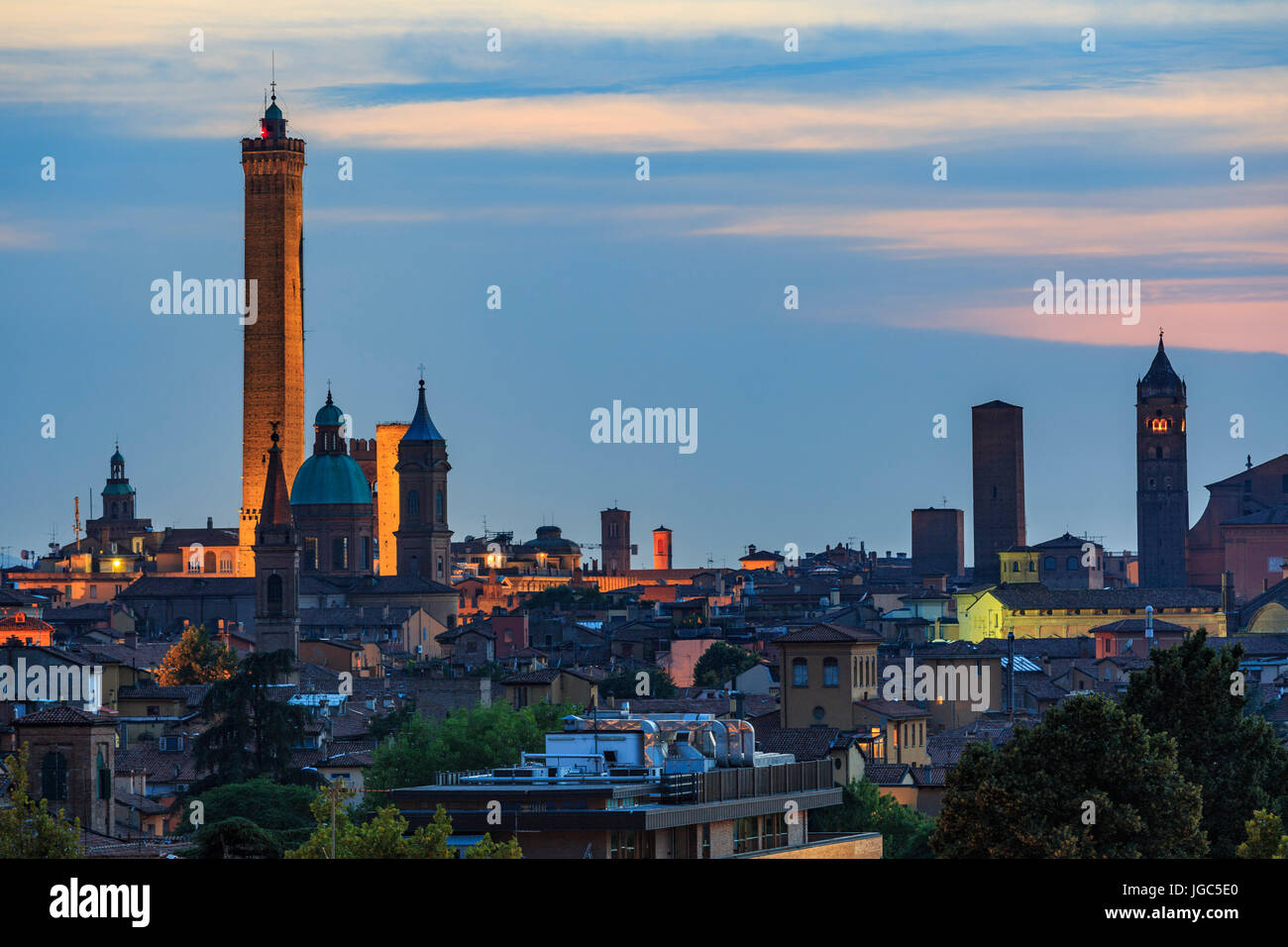 Città vecchia di Bologna, Italia Foto Stock