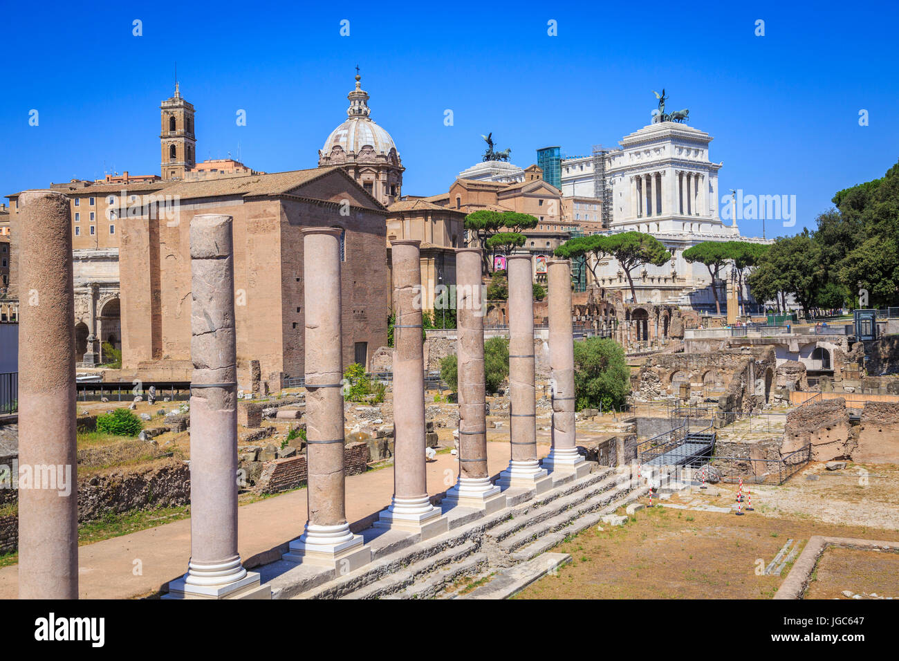 Forum Romanum, Roma, Italia Foto Stock