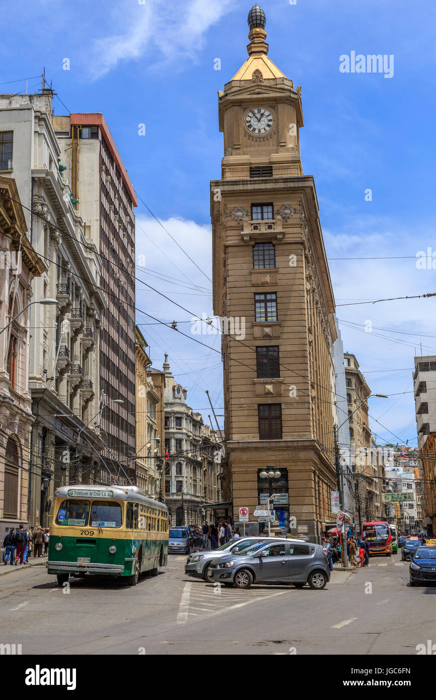 Reloj Turri, Valparaiso, Cile, Sud America Foto Stock