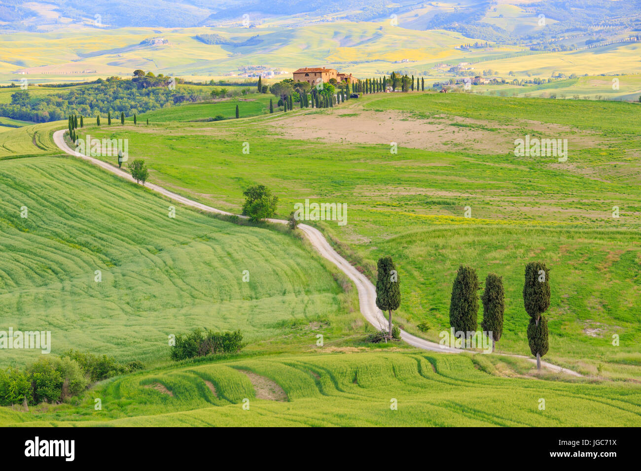 Terrapilla, Val d'Orcia, Toscana, Italia Foto Stock