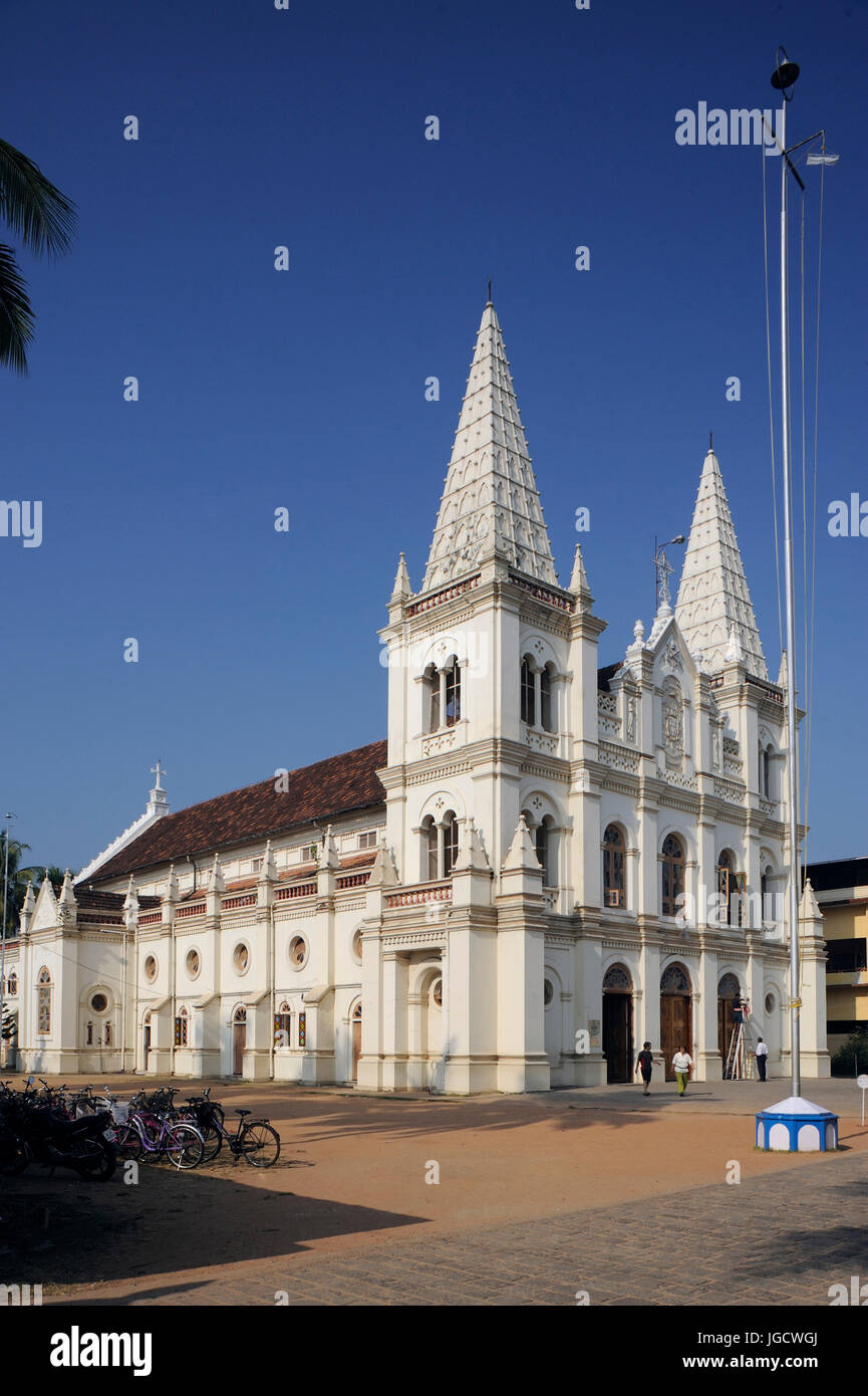 Santa Cruz basilica chiesa, Cochin, Kerala, India, Asia Foto Stock