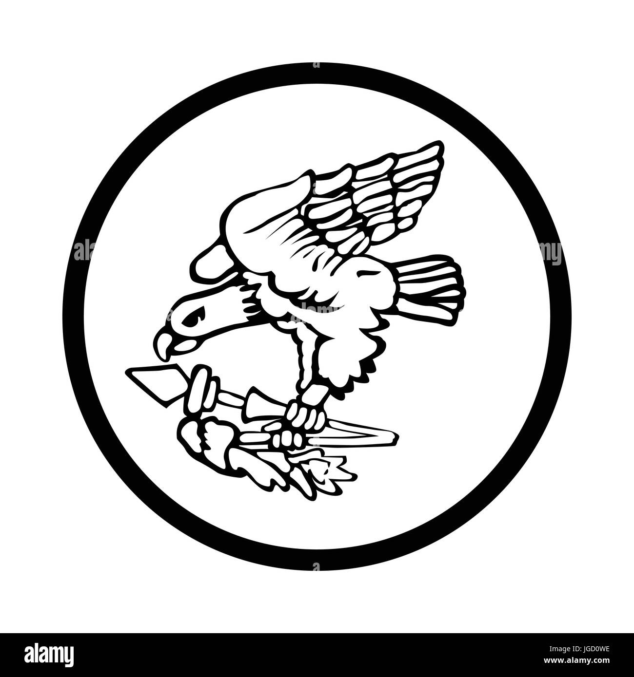 Simbolo di Samoa Americane icona simbolo iconico all'interno di un cerchio, su sfondo bianco. Vettore design iconico. Illustrazione Vettoriale