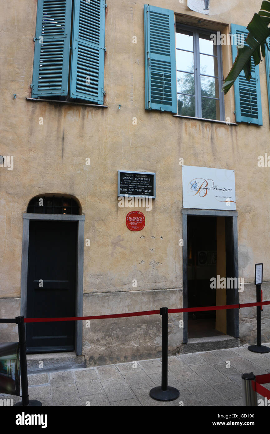 Casa della famiglia Bonaparte in Ajaccio Foto Stock