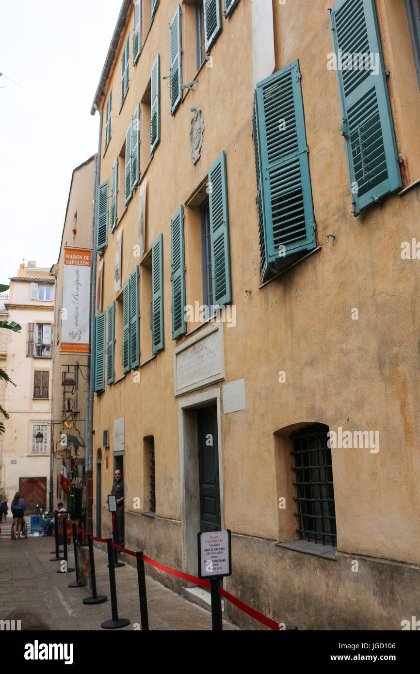 Casa della famiglia Bonaparte in Ajaccio Foto Stock