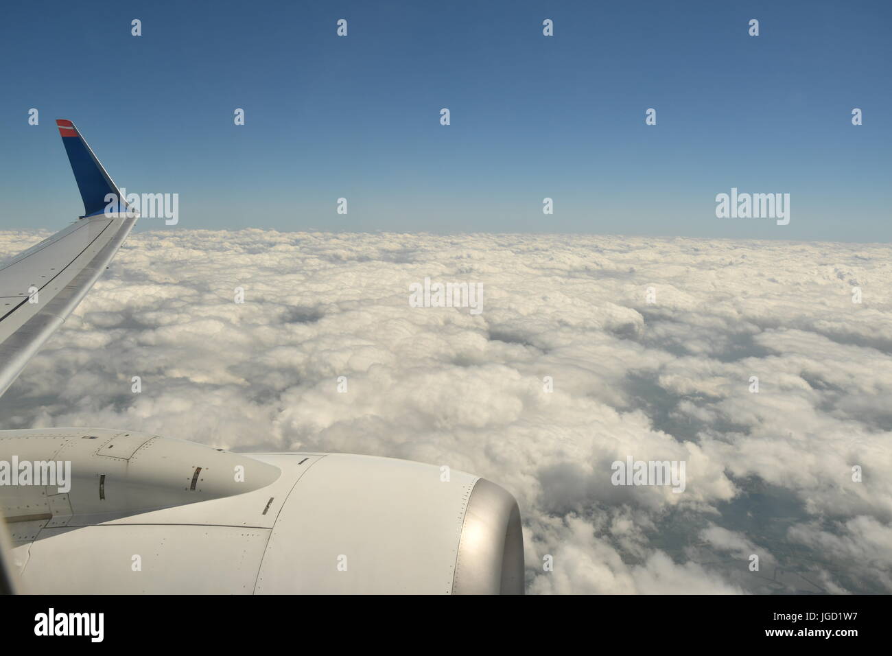 Cielo terra vista dall'aereo Foto Stock