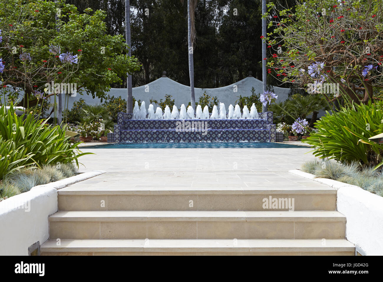 Spagnolo residenza coloniale in Malibu Foto Stock