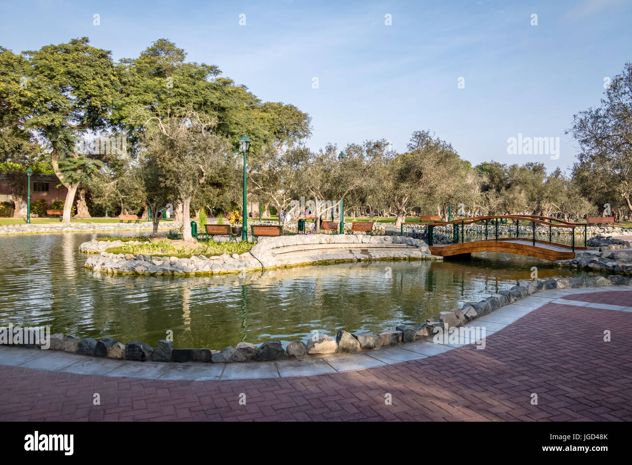 Parco di ulivi (o El Olivar foresta) nel quartiere di San Isidro - Lima, Perù Foto Stock