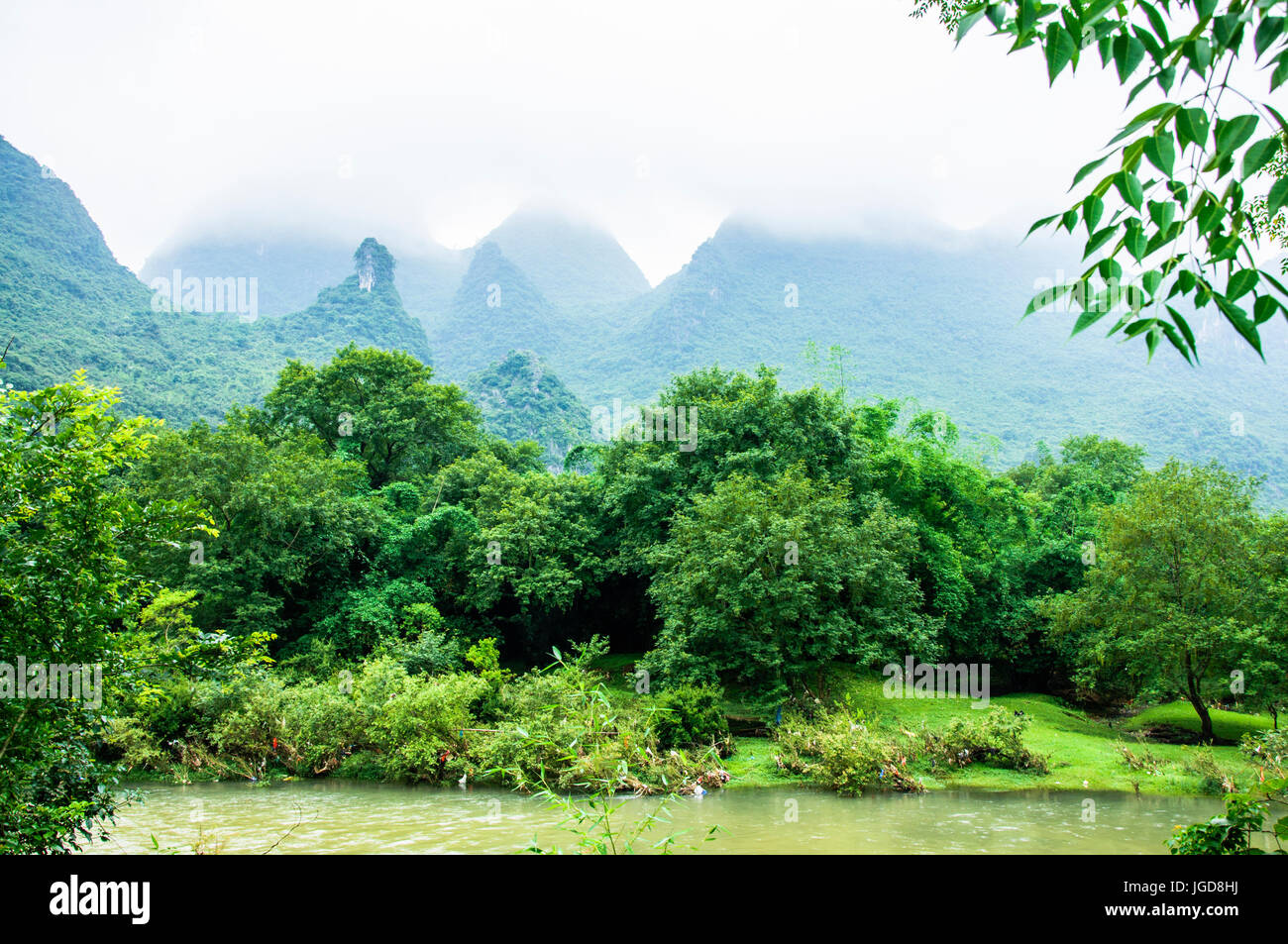 Uno scenario paesaggistico in primavera Foto Stock