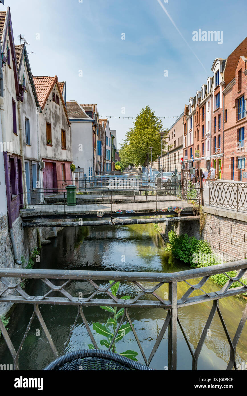 Amiens Città Vecchia, Francia Foto Stock