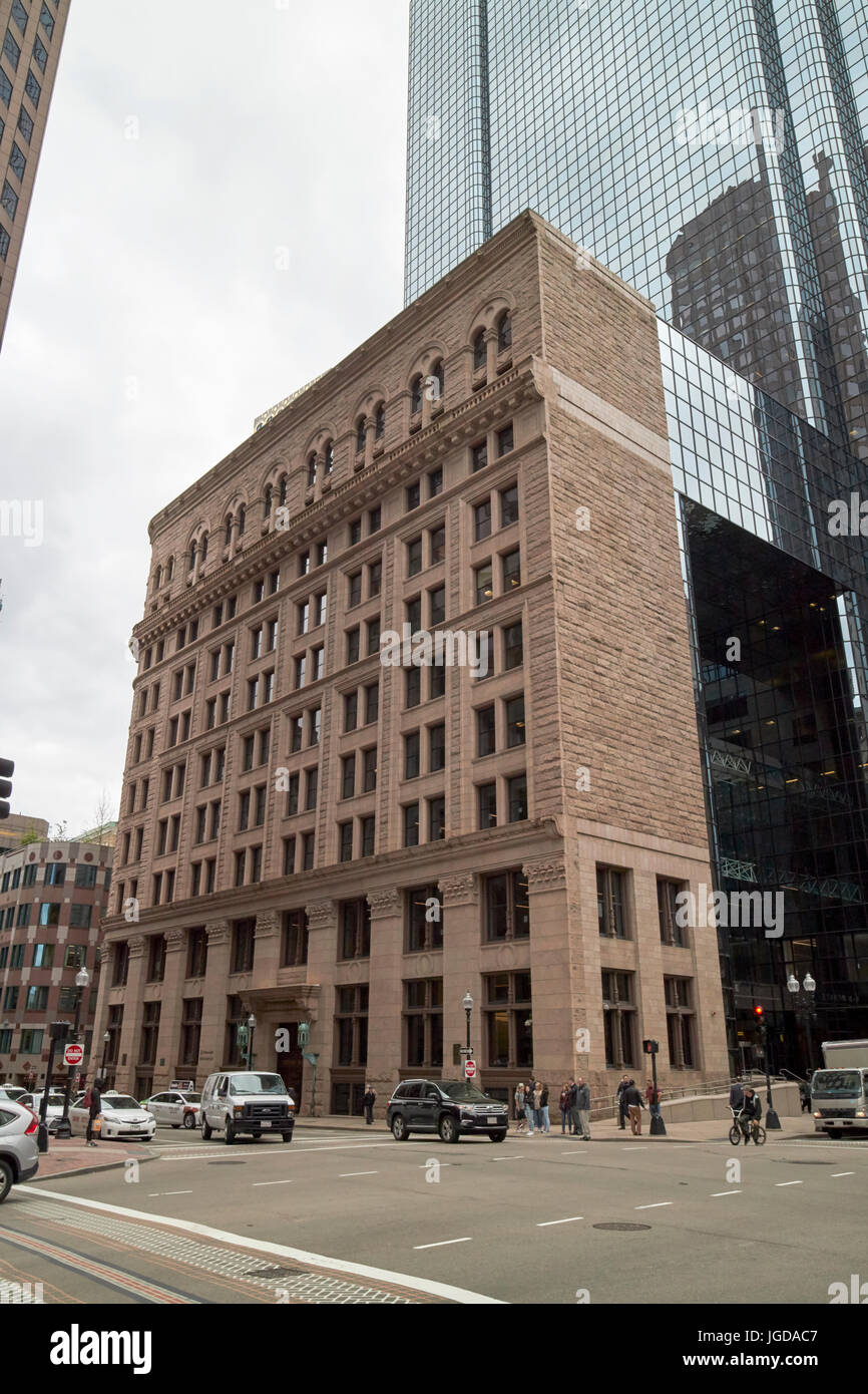 Ex boston stock exchange facciata di edificio per exchange place Boston STATI UNITI D'AMERICA Foto Stock