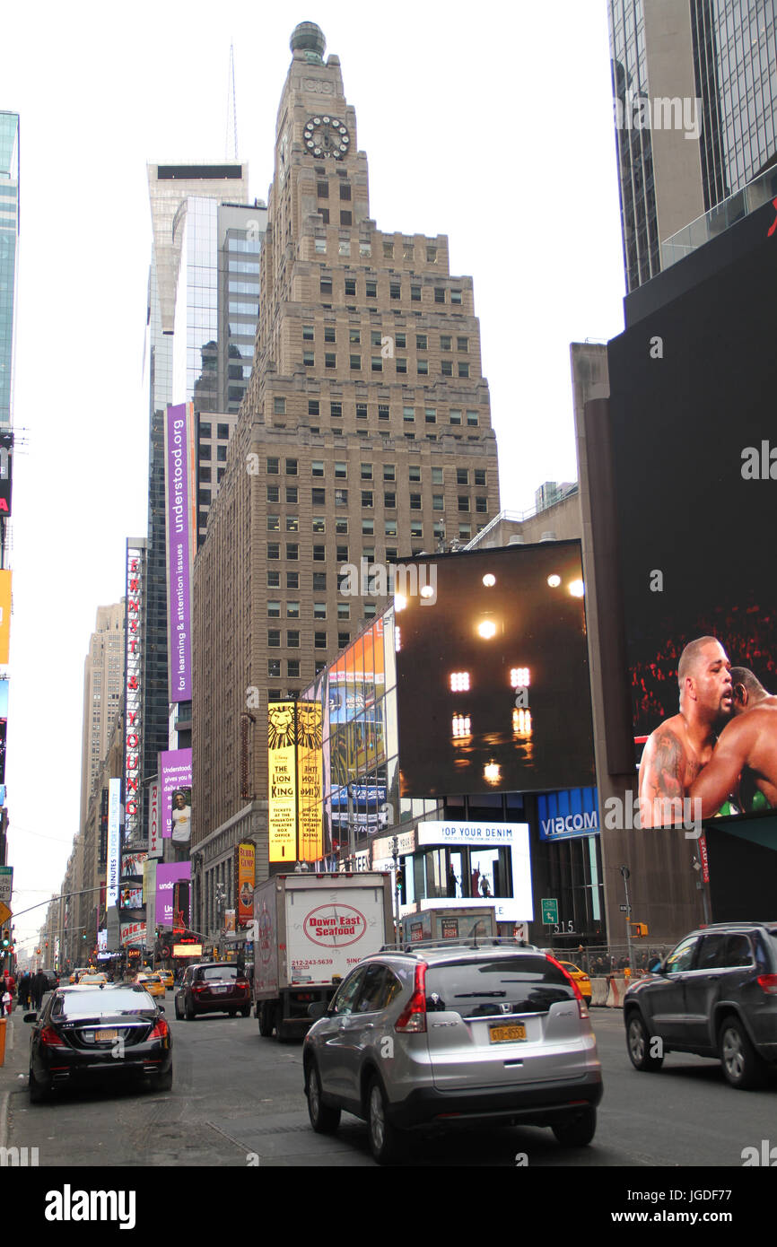 Settima Avenue, Times Square, New York, Stati Uniti Foto Stock