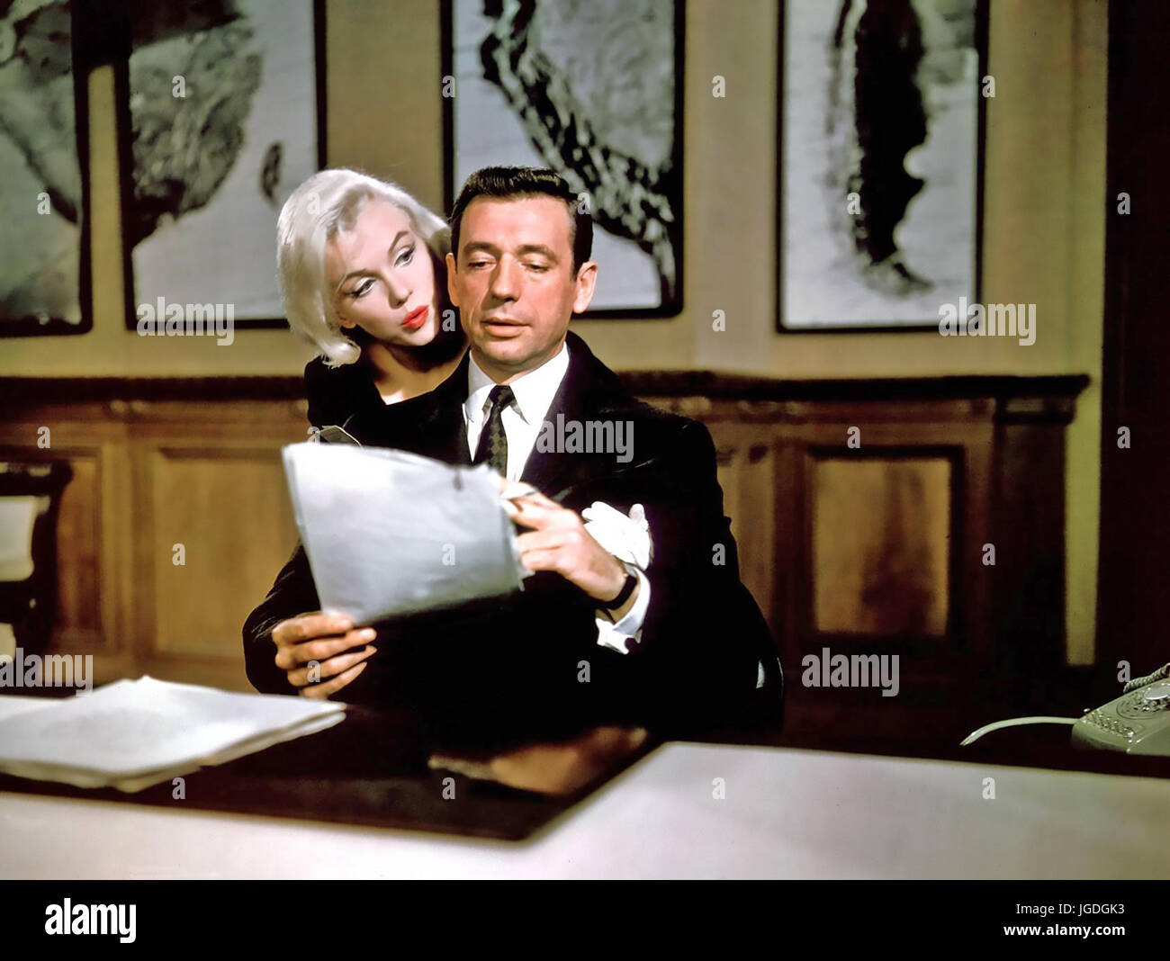 Cerchiamo di fare l'amore 1960 Twentieth Century Fox Film con Marilyn Monroe e Yves Montand Foto Stock