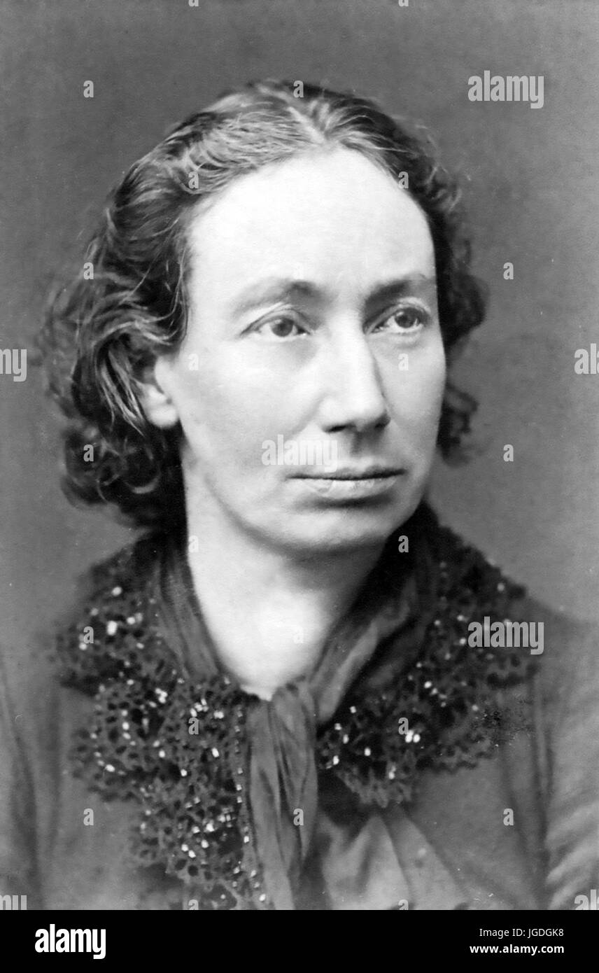 LOUISE MICHEL (1830-1905) insegnante di francese e anarchico rivoluzionario Foto Stock