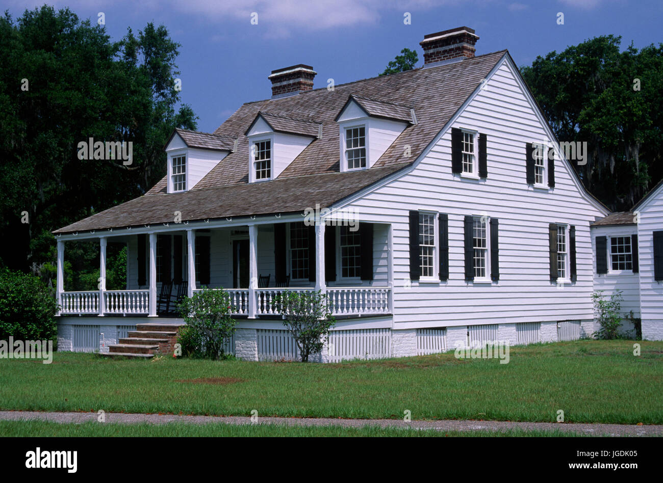 Snee Farm House (1828), Charles Pinckney National Historic Site, Carolina del Sud Foto Stock