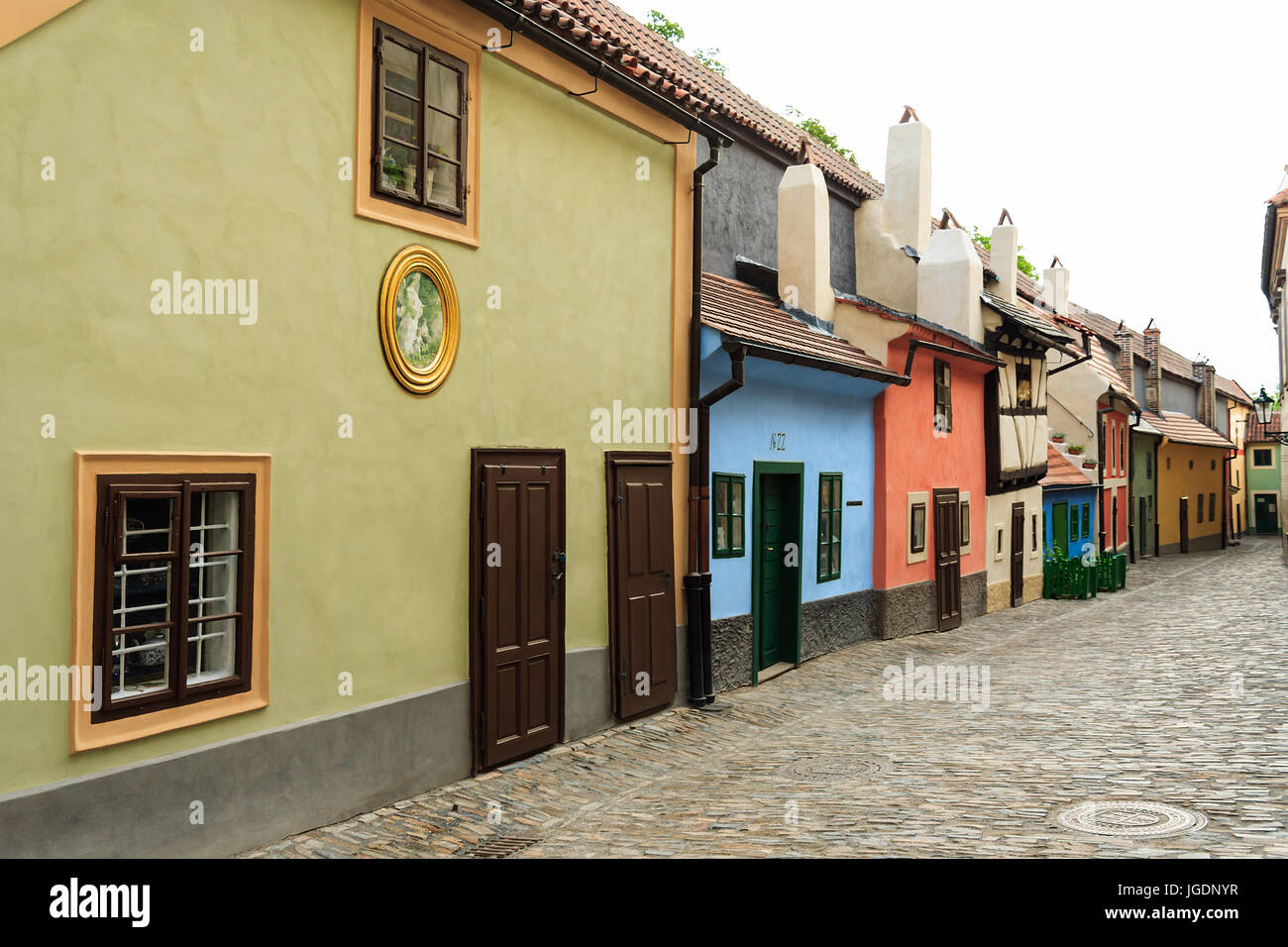 Golden street a Praga Foto Stock