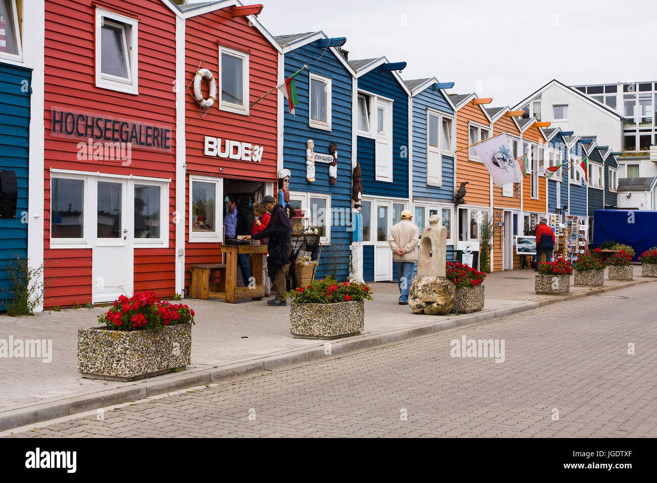 Helgoland, cabine di aragosta, Hummerbuden Foto Stock