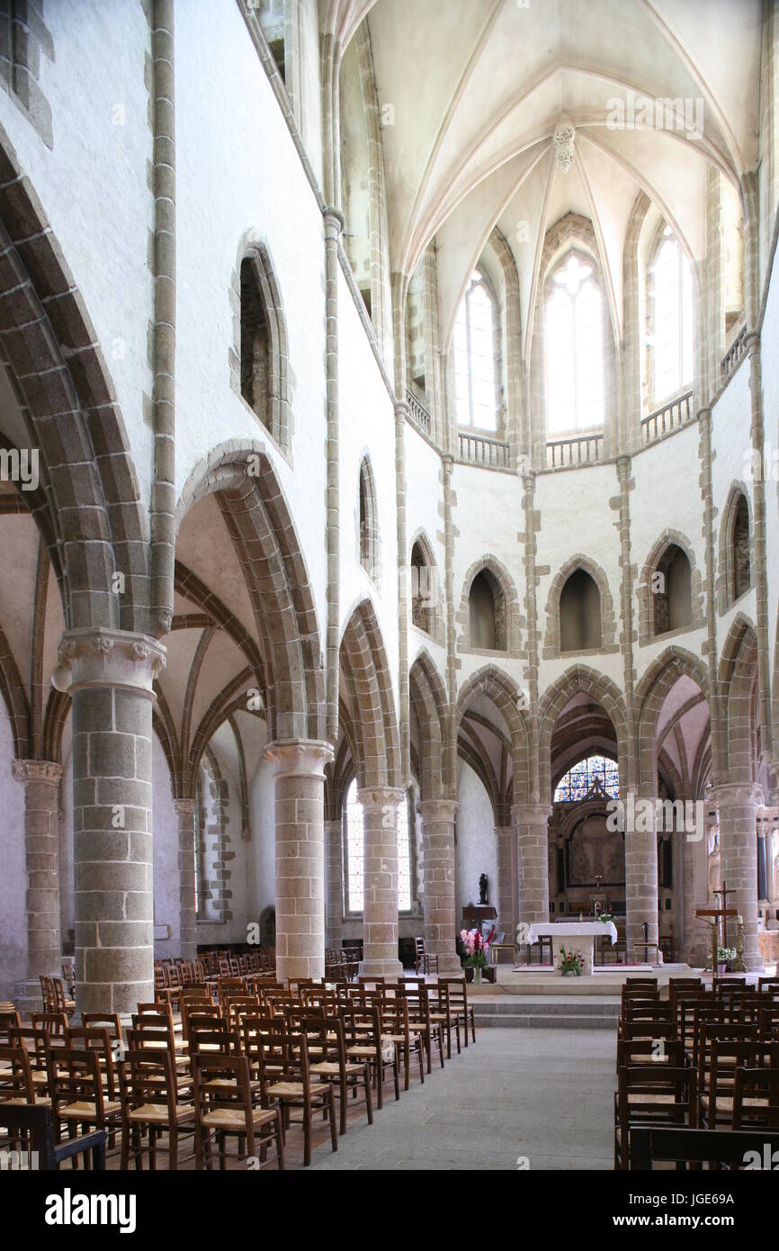 Abbazia Lonlay (Abbaye de Lonlay), Lonlay-l'Abbaye (Orne), Francia, fondata 1020 Foto Stock