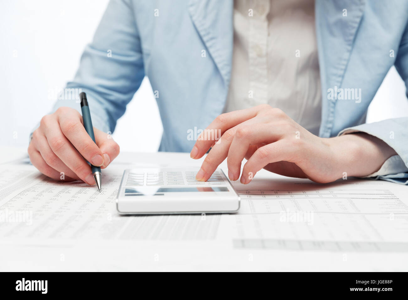 Contabilità finanziaria Foto Stock