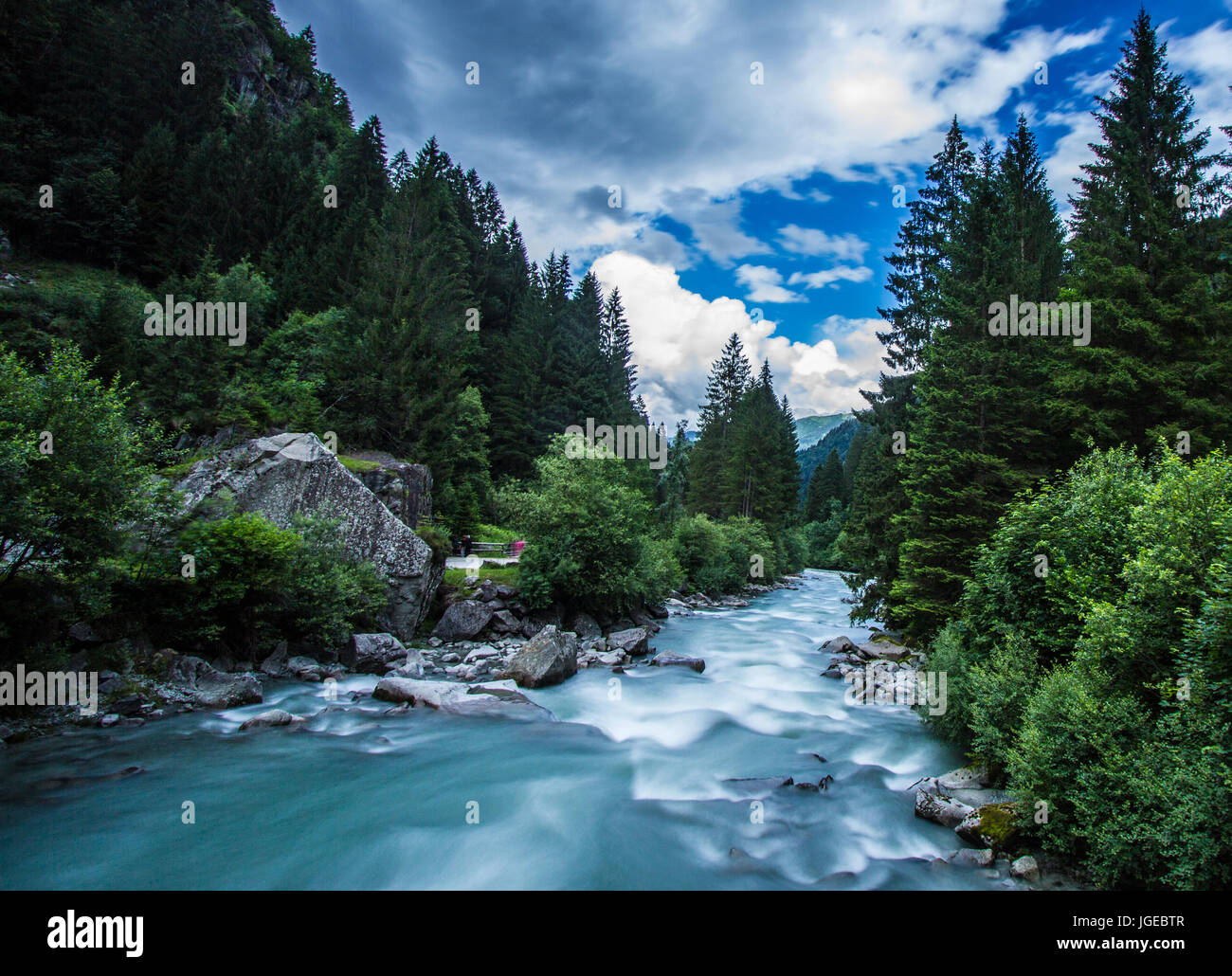 Cascate in Trentino, Italia Foto Stock