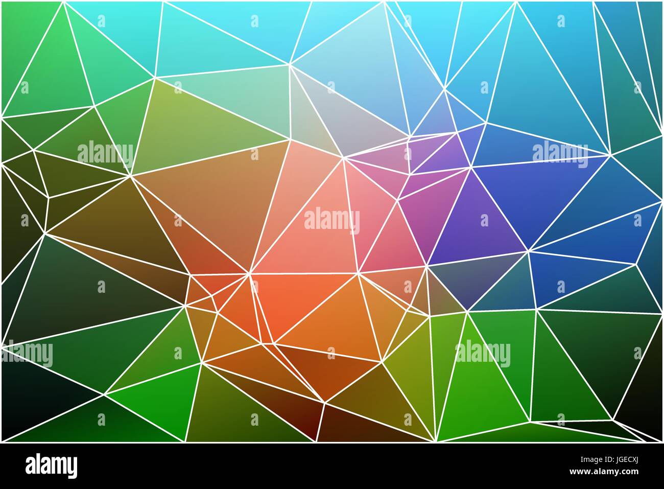 Rosa blu verde bassa astratta geometrica poly lo sfondo con il triangolo bianco maglia. Illustrazione Vettoriale