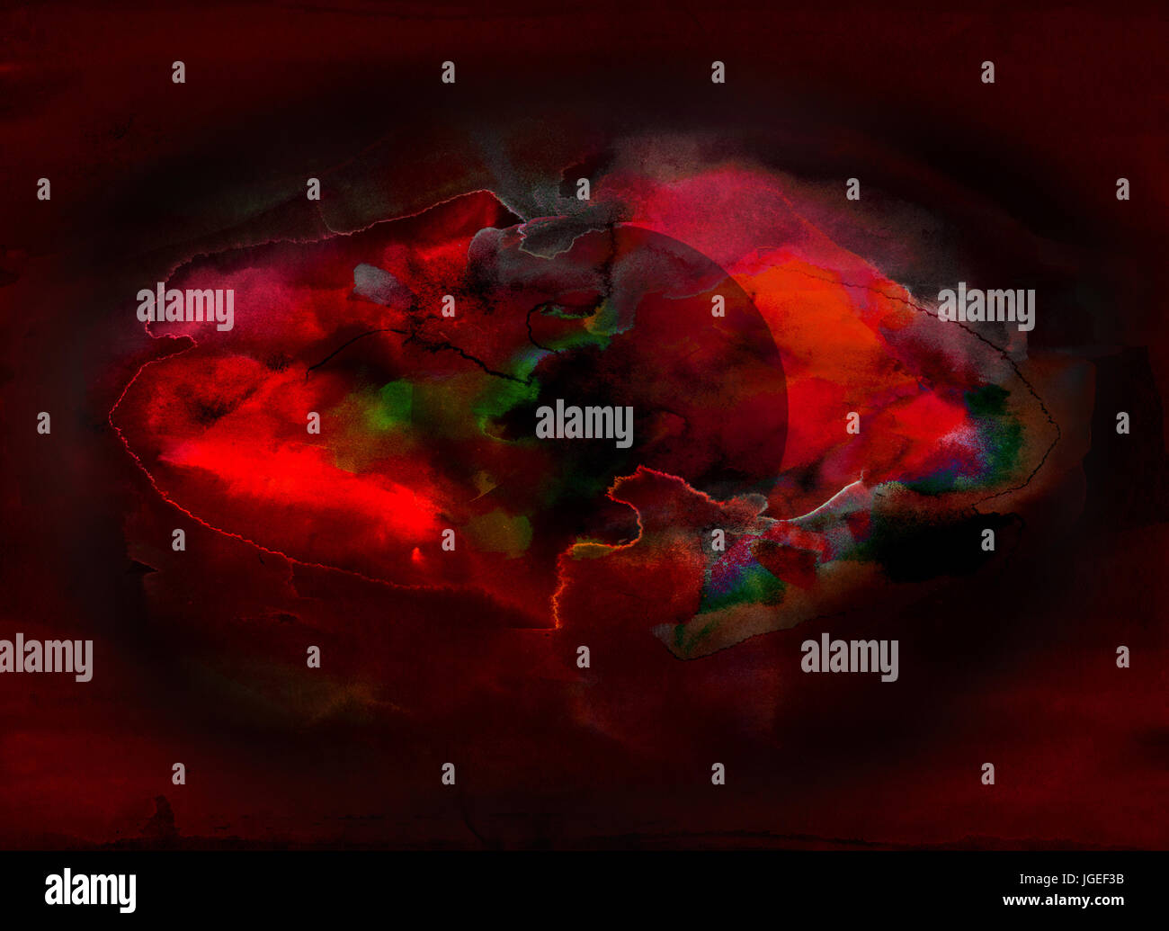 All'inizio - composizione astratta - mixed media - Altered digitalmente Foto Stock