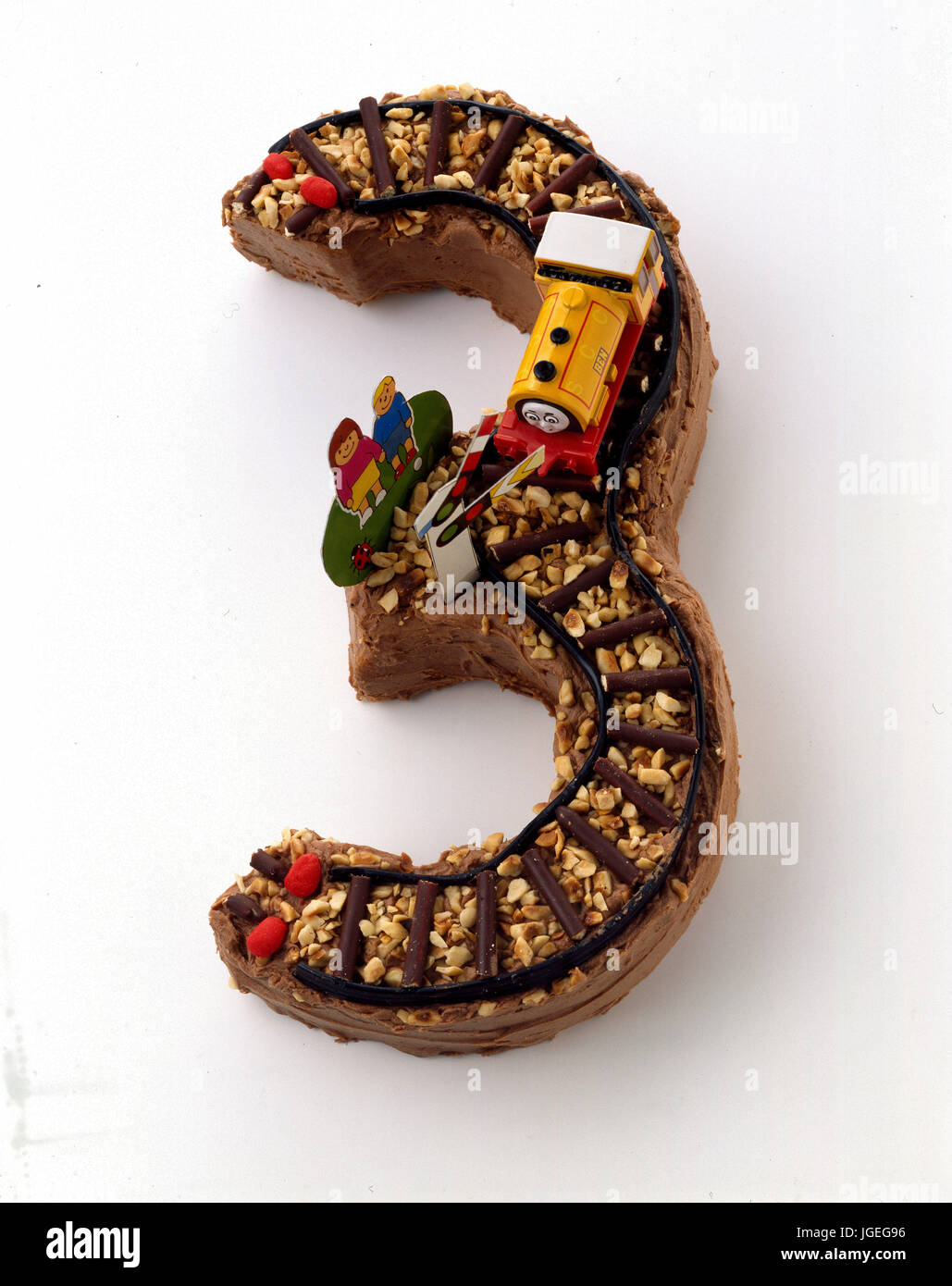 Novità per bambini torta di compleanno: decorate 3a torta di compleanno per bambini Foto Stock