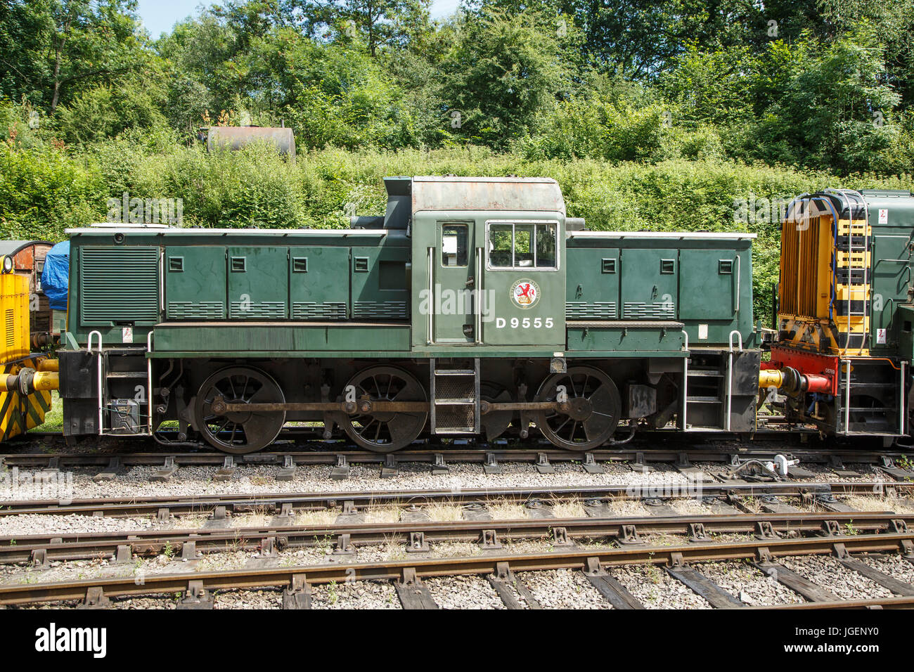 BR 0-6-0 classe diesel 14 deviatore, n. D9555, Dean Forest Railway, Foresta di Dean, Gloucestershire Foto Stock