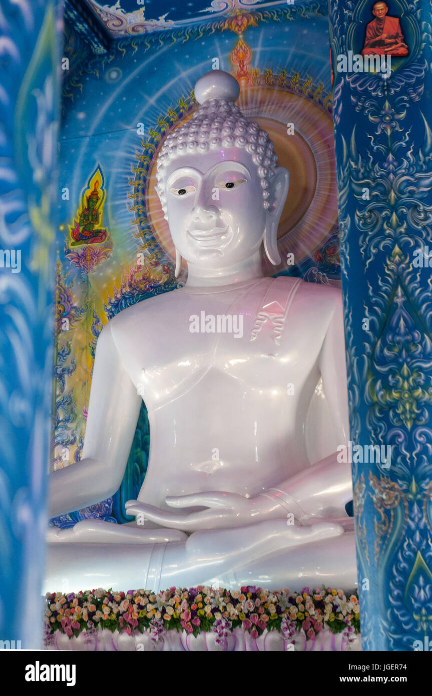 Tempio Azzurro -Rong Suea dieci, Chiang Rai, Thailandia Foto Stock