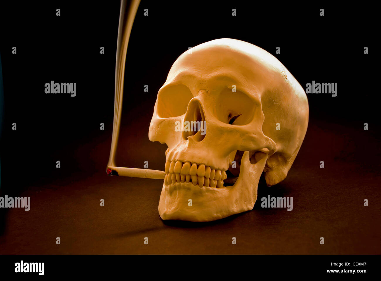 cranio di fumo Foto Stock