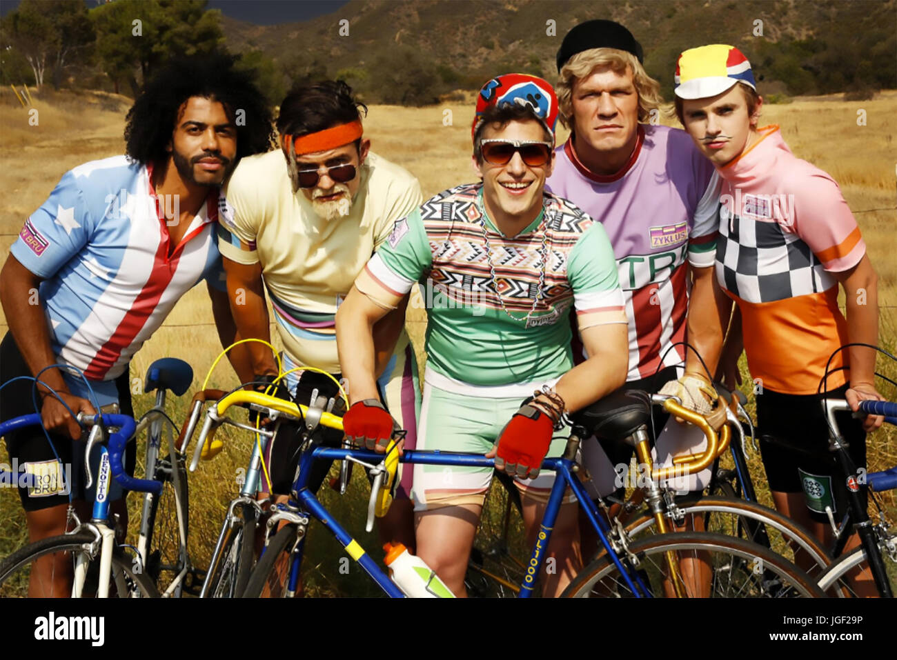 TOUR DE FARMACIA 2017 HBO films production con Andy Samberg center Foto Stock