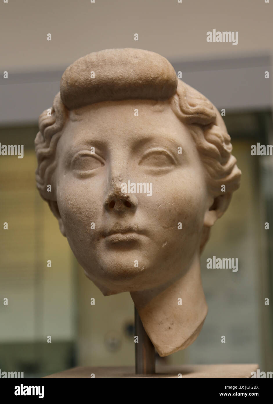 Livia Drusilla (58BC-29 AD). Imperatrice consorte e moglie dell'imperatore Augusto. Testa, marmo. Dall'Italia. British Museum. Londra. Foto Stock