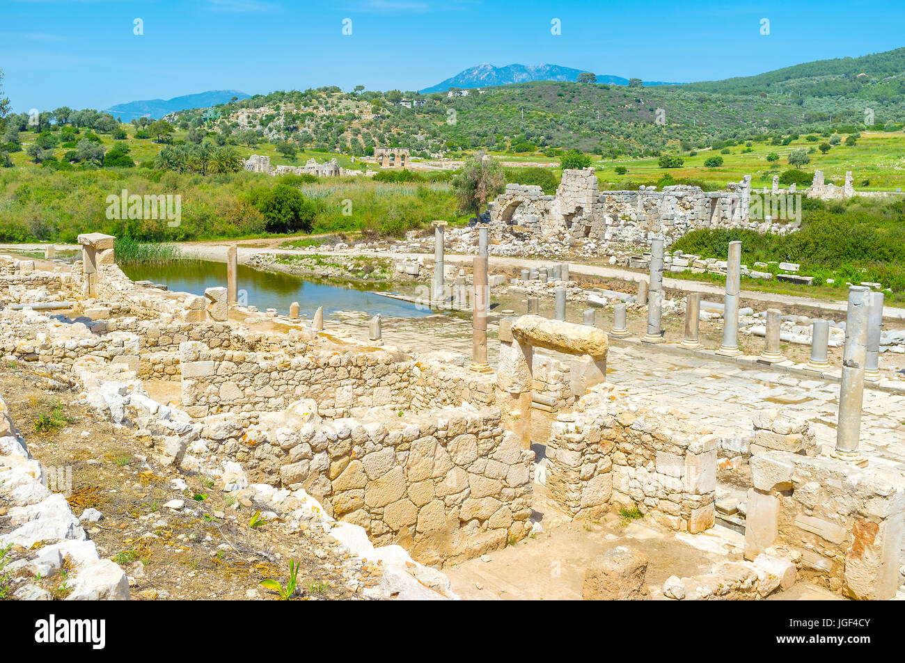 Patara situato nel resort regione della Turchia e accoglie un gran numero di turisti. Foto Stock