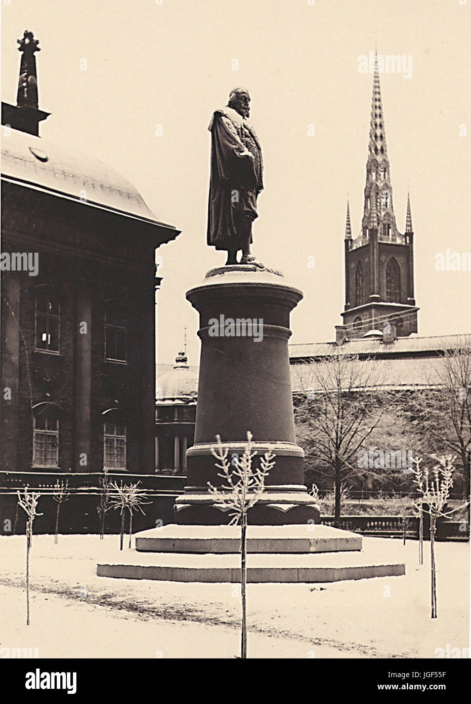 Carl Curman - Statua presso la Casa della Nobiltà, Stoccolma, Svezia Foto Stock