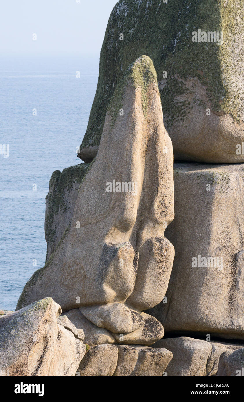 Dente rock, St. Mary's Isole Scilly. Foto Stock