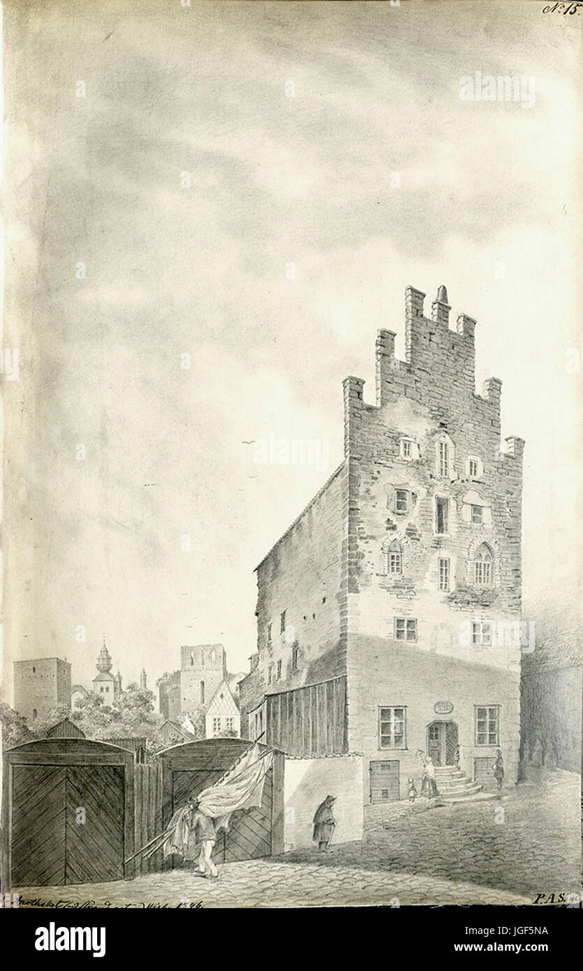 La vecchia farmacia di Visby, Gotland Foto Stock