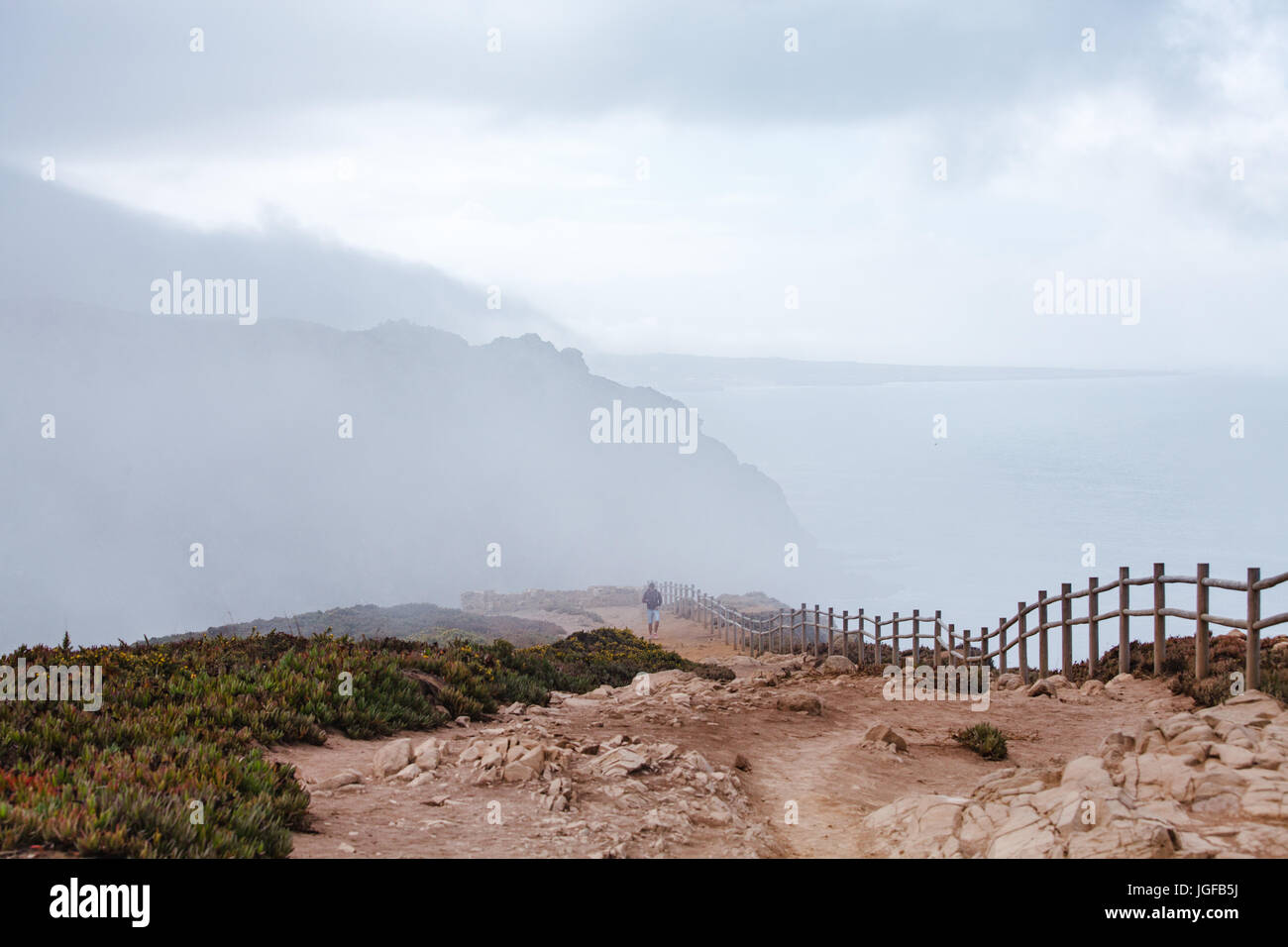 Una vista dell'Oceano Atlantico e rocce da cape rock Foto Stock