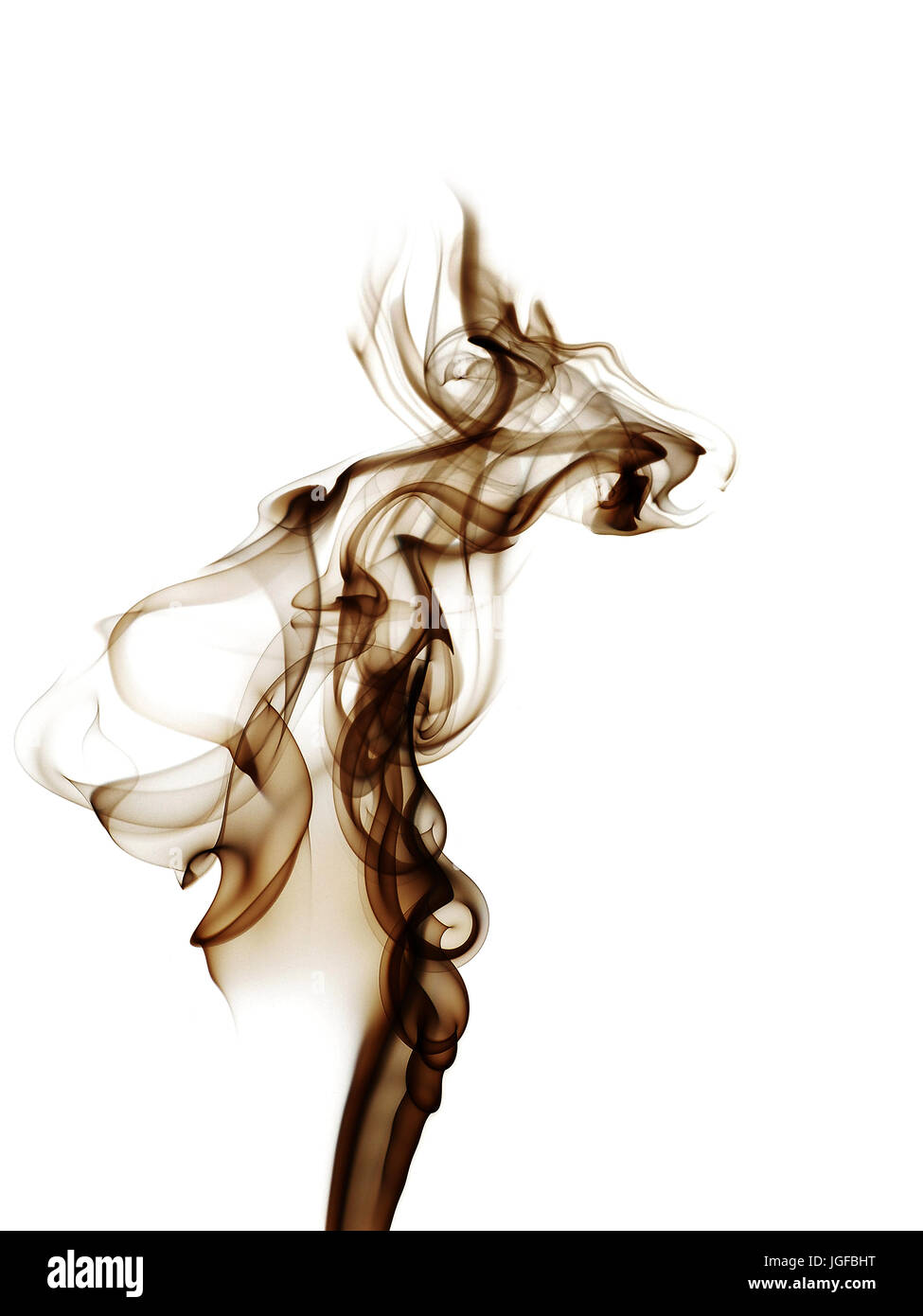 Abstract di fumo sullo sfondo bianco Foto Stock