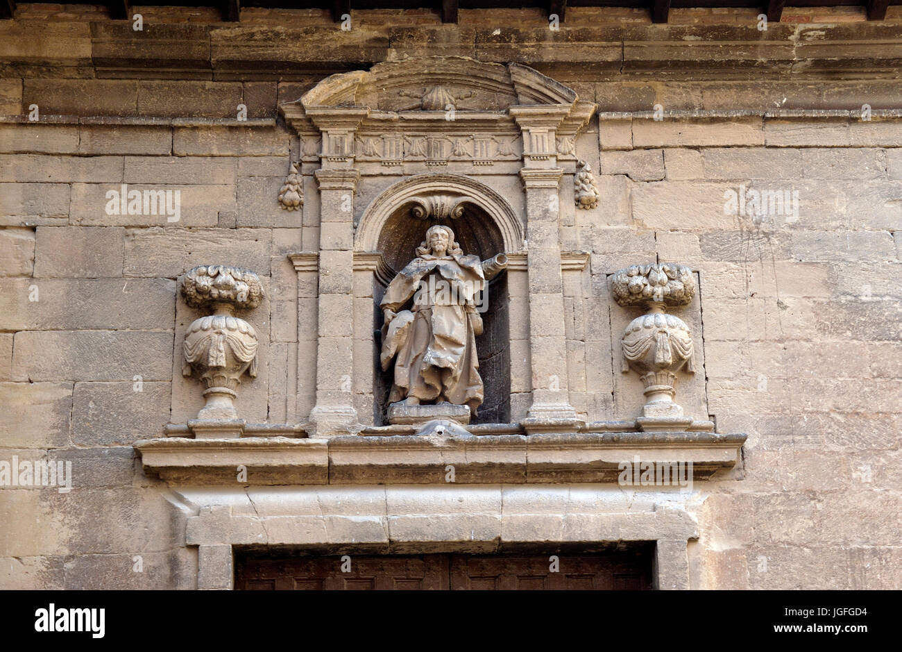 Dettaglio della cattedrale, Calahorra, La Rioja, Spagna Foto Stock