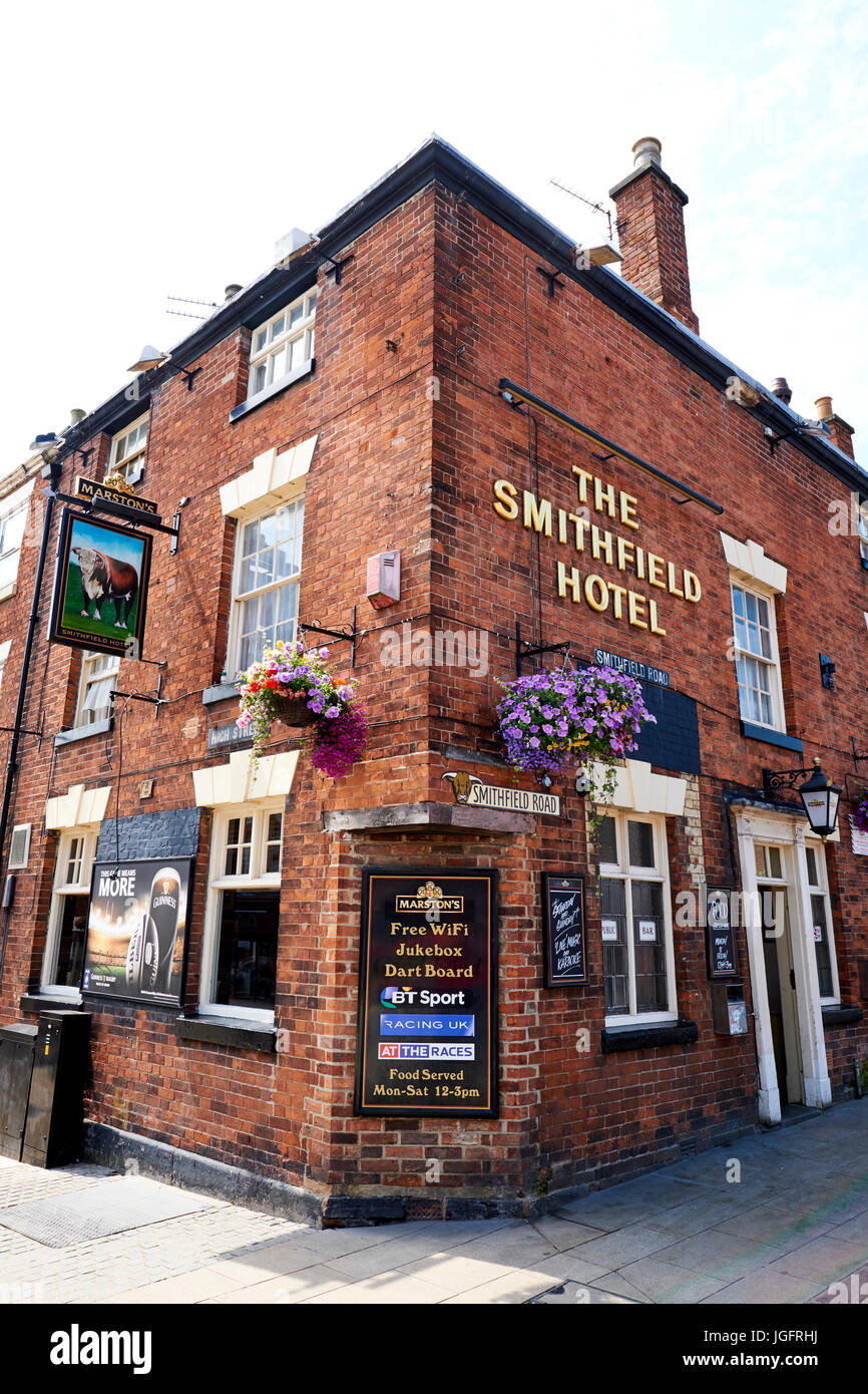 L'Hotel Smithfield, Smithfield Road, Uttoxeter, Staffordshire, Regno Unito Foto Stock