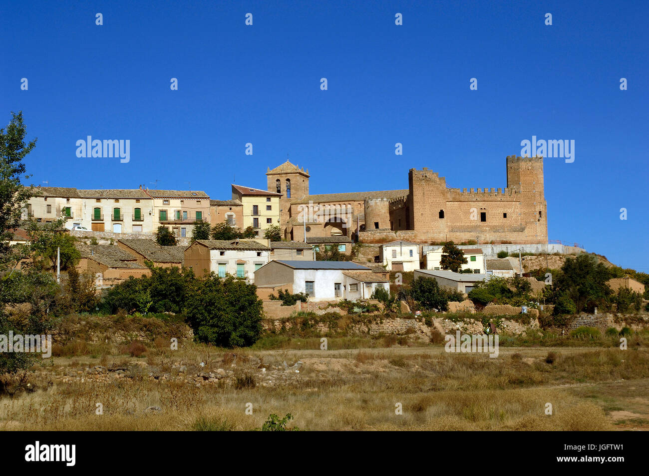 Villaggio di Monteagudo de las Vicarias, Soria Provincia, Castiglia-Leon, Spagna Foto Stock