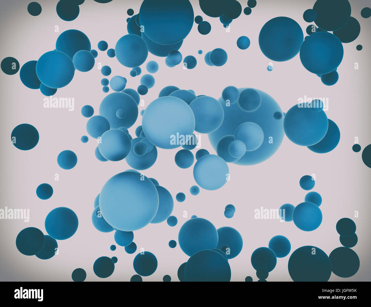 Abstract flottante sfere blu Foto Stock