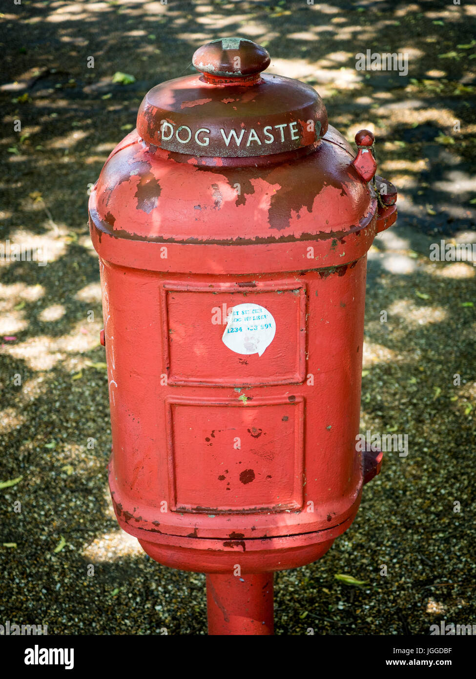 Dog Poo o cane bidone dei rifiuti in Bedford Regno Unito Foto Stock