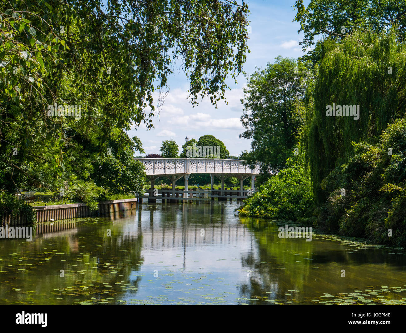 Whitchurch Bridge, Whitchurch-on-Thames, Oxfordshire/Berkshire, Inghilterra, Regno Unito, GB. Foto Stock
