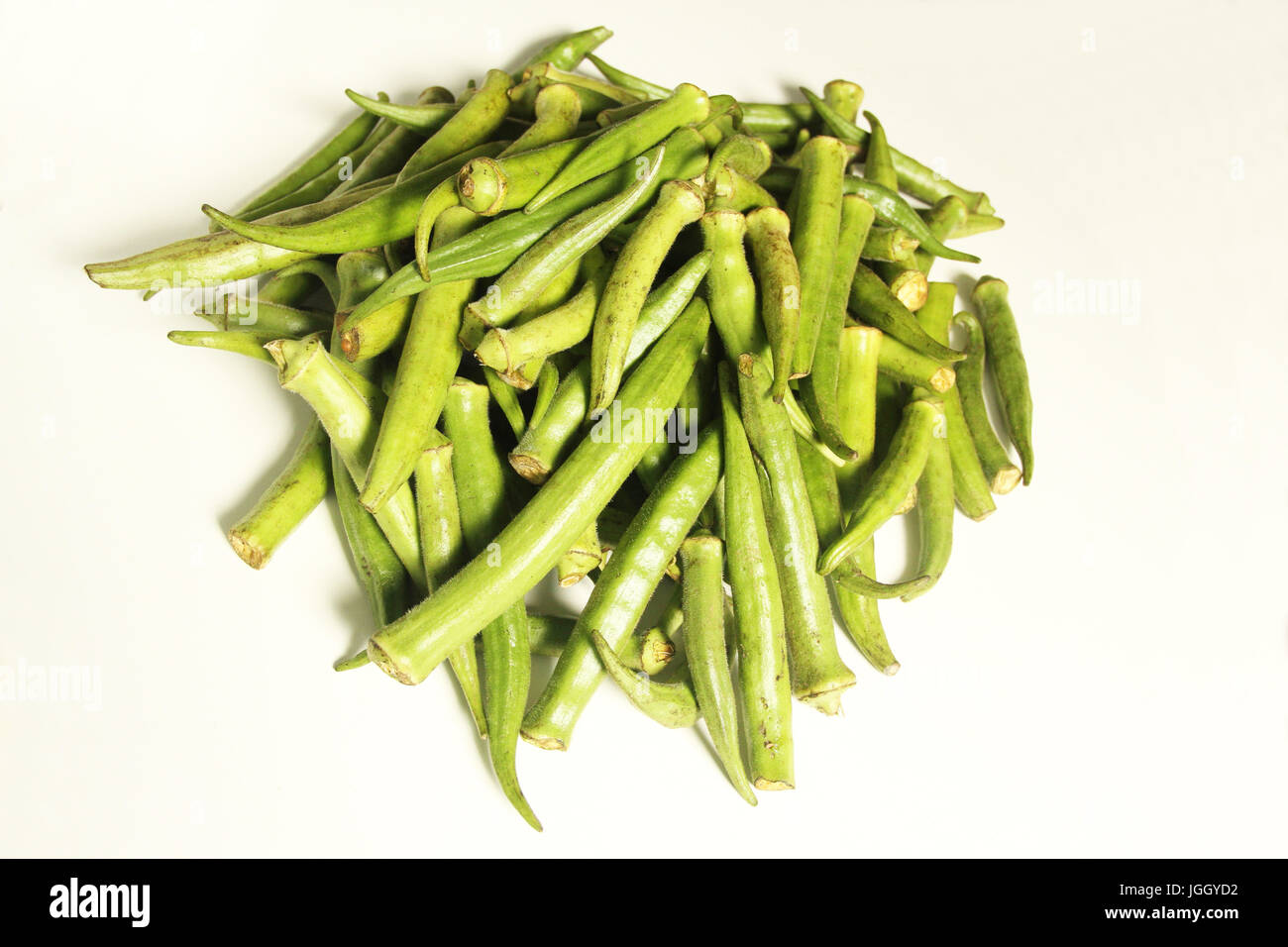 L'okra, organico, 2016, Città, Bom Sucesso, Minas Gerais, Brasile. Foto Stock