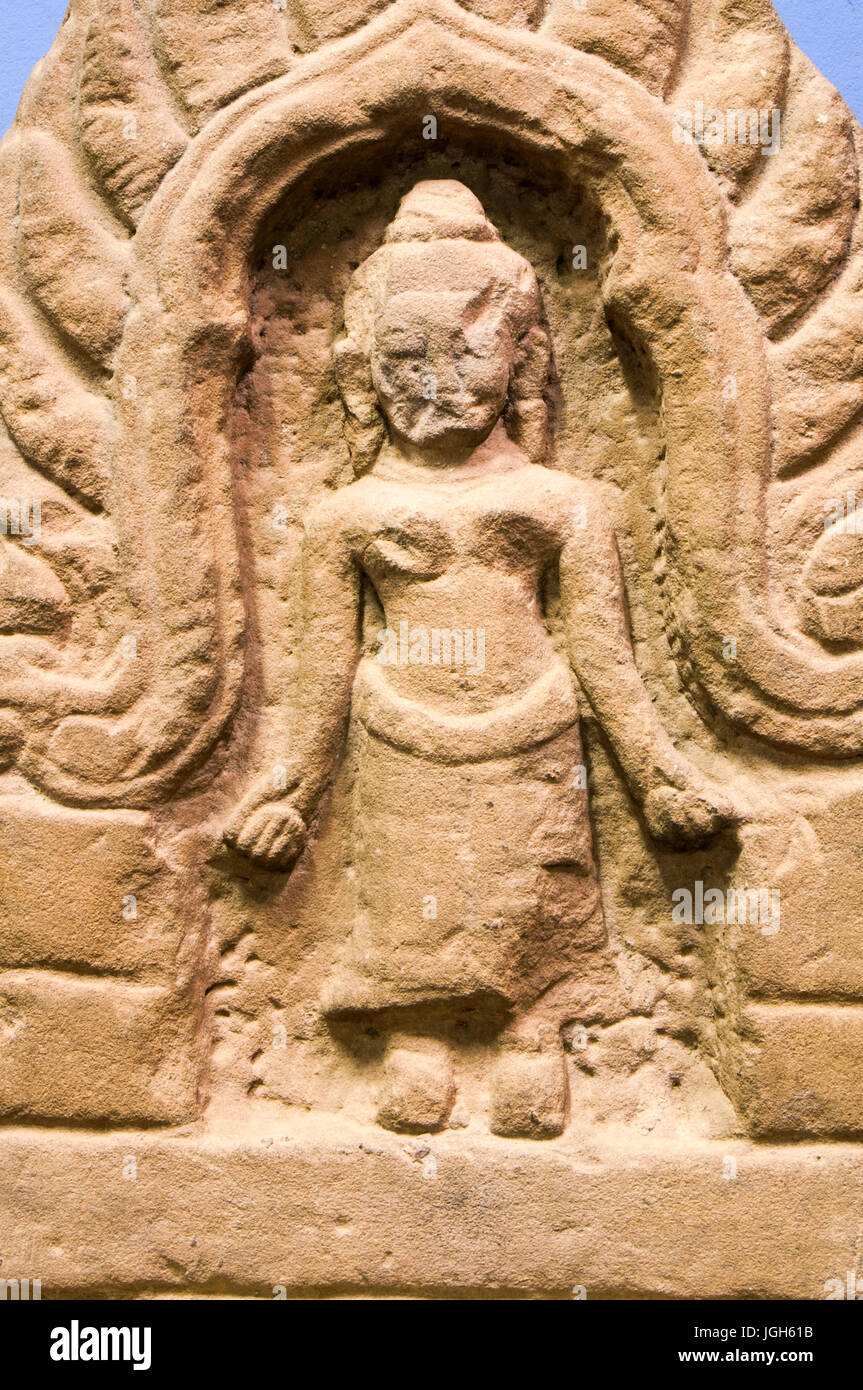12th-13 C tempio immagine dal divieto Sikhai, Savaannakhet, Lao National Museum, Samsethai Road, Vientiane, Laos Foto Stock