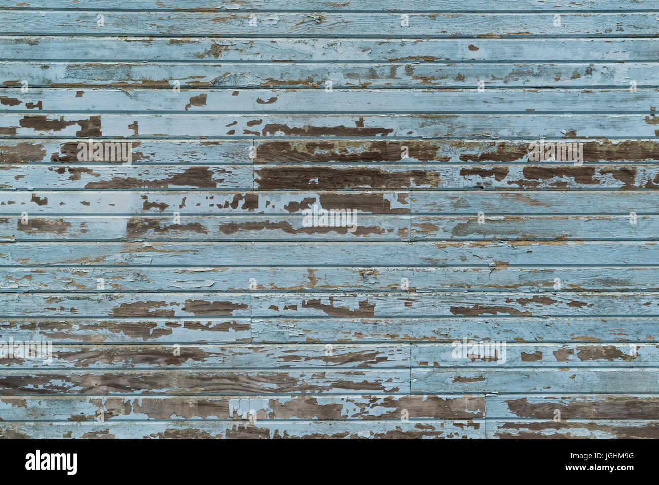 Weathered blue barn orizzontale schierandosi in legno sfondo Foto Stock