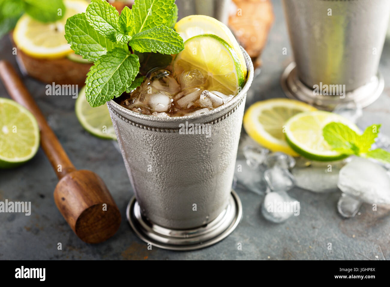 Classic Mint Julep cocktail Foto Stock