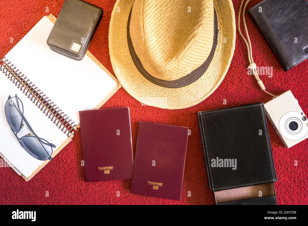 Accessori da viaggio Foto Stock