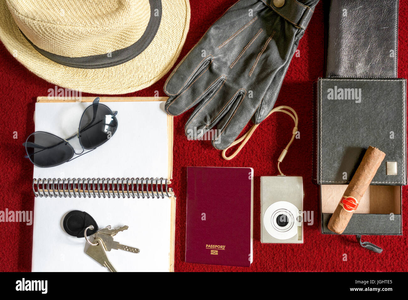 Accessori da viaggio Foto Stock