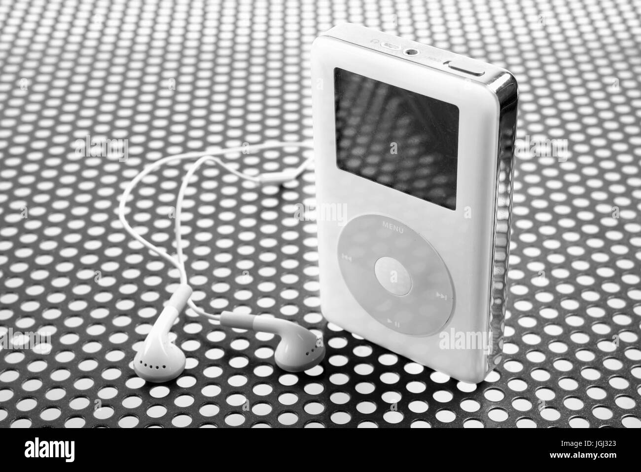Montreal, Canada, 7 luglio, 2017. Immagine di un Apple di prima generazione ipod.Credit:Mario Beauregard/Alamy Live News Foto Stock